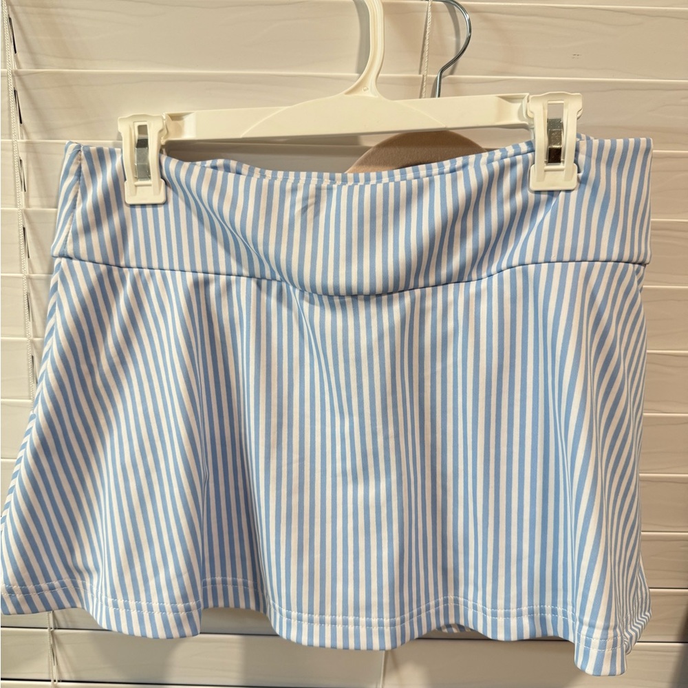 Smith and Quinn Blue and White Striped Women's Golf Skirt